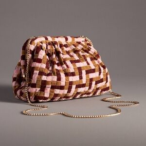 Anthropologie Velvet Woven Clutch